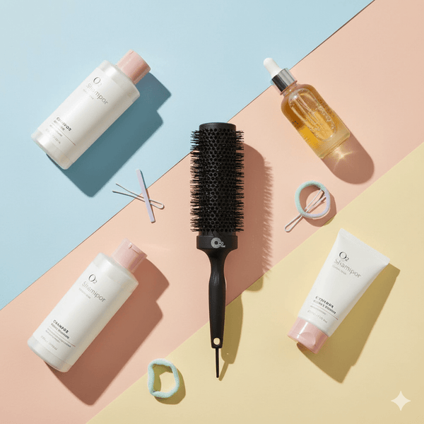 فرشاة شعر أوبلاس بتقنية النانو سيراميك + أيونية، لون أسود، 52 مم - لتصفيف ناعم ولامع