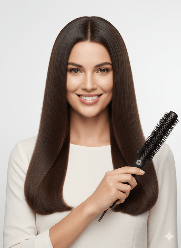 فرشاة شعر أوبلس بتقنية النانو سيراميك + أيونية، لون أسود -43، لشعر أملس ولامع وصحي