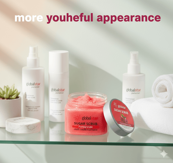 Globalstar Pomegranate Sugar Scrub 600g – Deep Exfoliating and Moisturizing Body Scrub