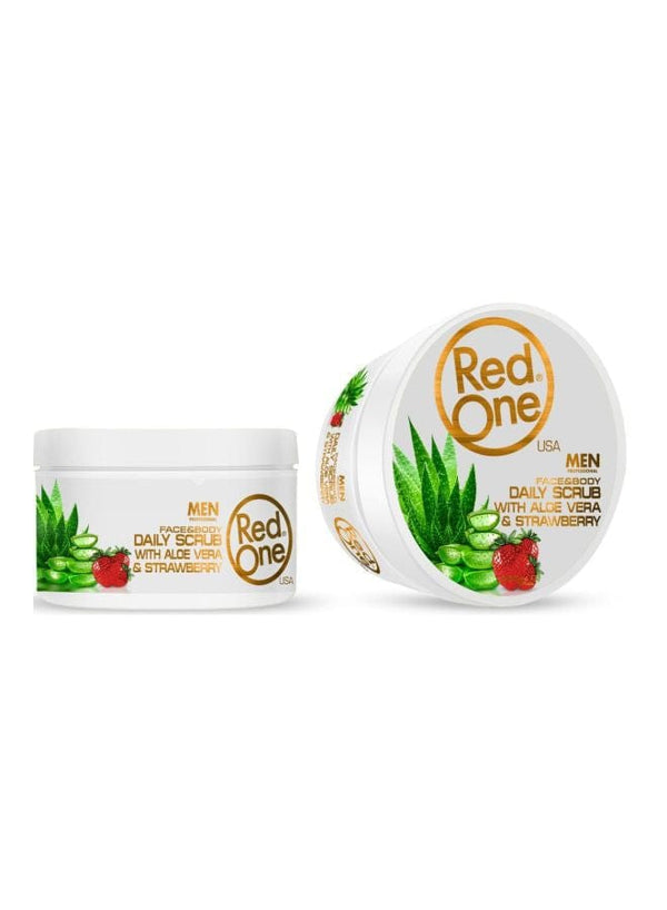 RedOne Face & Body Daily Scrub 450ml - Aloe Vera & Strawberry Exfoliating Formula