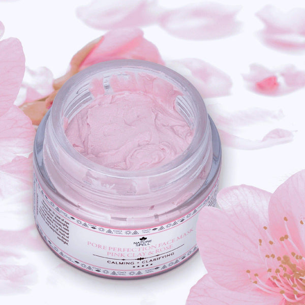 Nature Spell Pore Perfection Face Mask Pink Clay & Rose 100ml - Awarid UAE