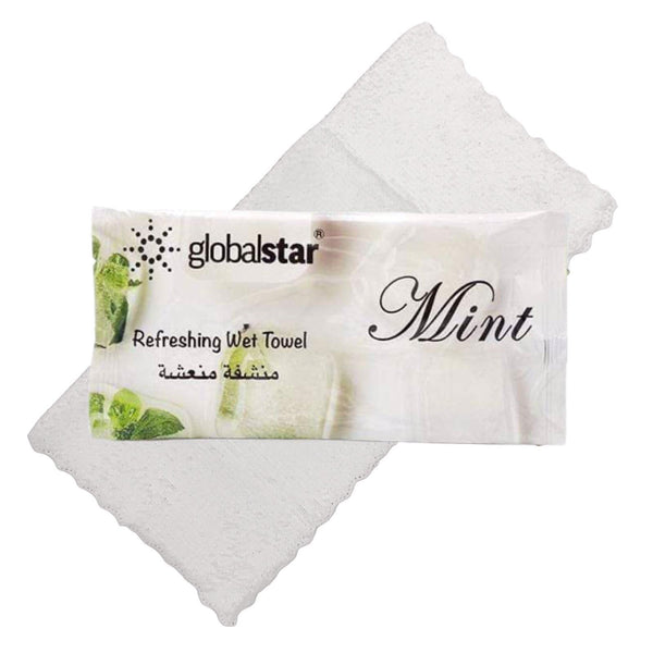 Globalstar Refreshing Wet Towel Mint 400pcs - RT04 - Awarid UAE