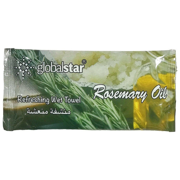 Globalstar Refreshing Wet Towel Rosemary 100pc - RT08 - Awarid UAE
