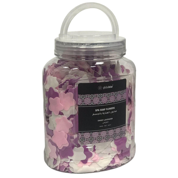 Globalstar Spa Soap Flowers For Hands, Feet And Body Lavender Scent 220g - Awarid UAE