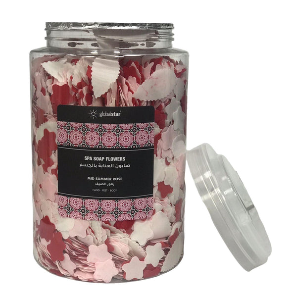 Globalstar Spa Soap Flowers For Hands, Feet And Body Rose Scent 800g - Awarid UAE