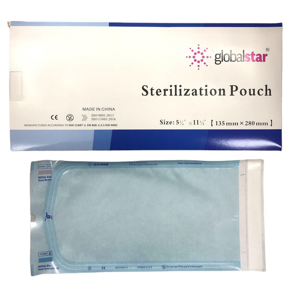 Globalstar Medical Self Sealing Sterilization Pouch 5.25x11'' 100pcs - Awarid UAE