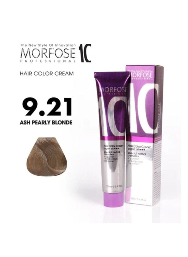 Morfose 10 Hair Color Cream in 9.21 Very Light Ash Blonde Iridescent 100ml - Captivating Luminance