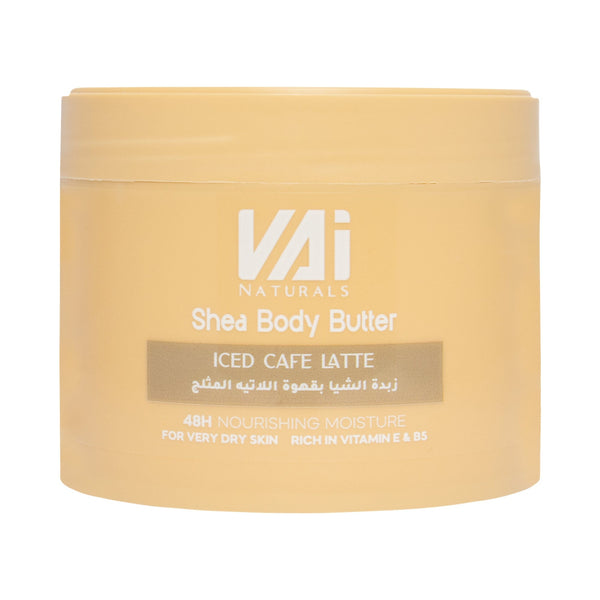Vai Naturals Iced Café Latte Shea Body Butter – 250ml - Ultra-Hydrating & Nourishing, Restores Soft & Supple Skin | 48H Moisture Lock