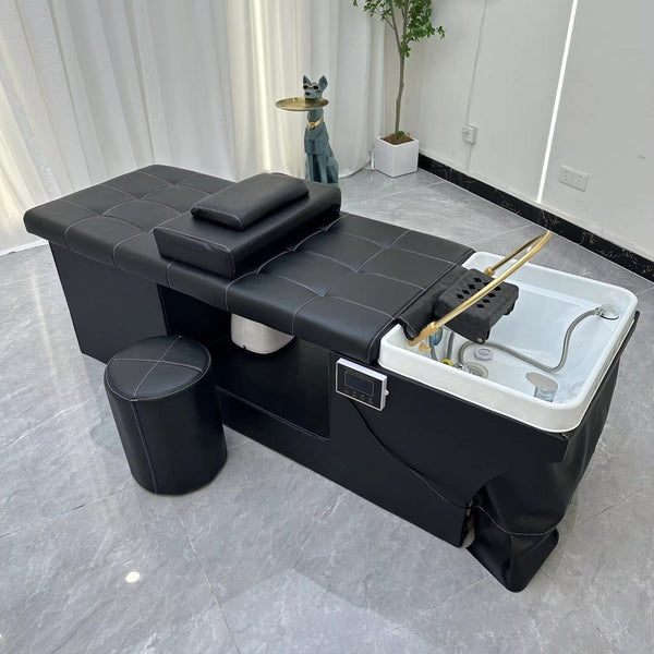 Global Star Black Shampoo Bed & Head Spa Bowl (Japan): Luxury salon set for ultimate head spa experience.pen_spark