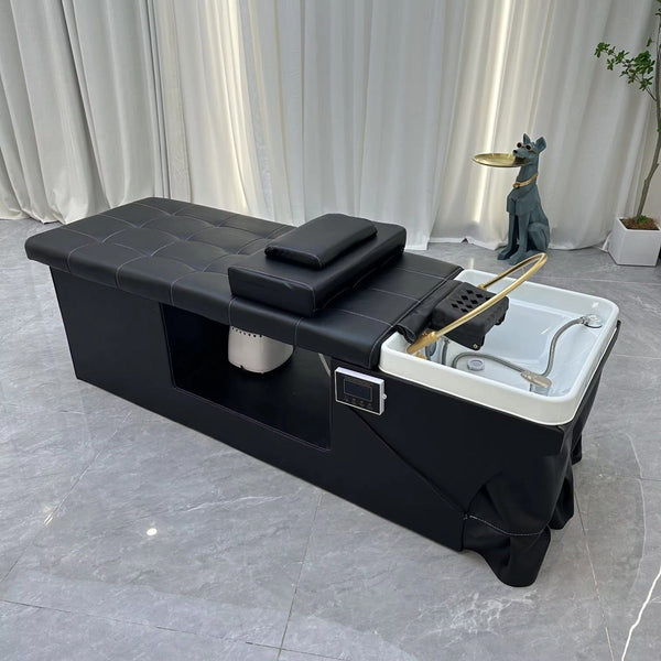 Global Star Black Shampoo Bed & Head Spa Bowl (Japan): Luxury salon set for ultimate head spa experience.pen_spark