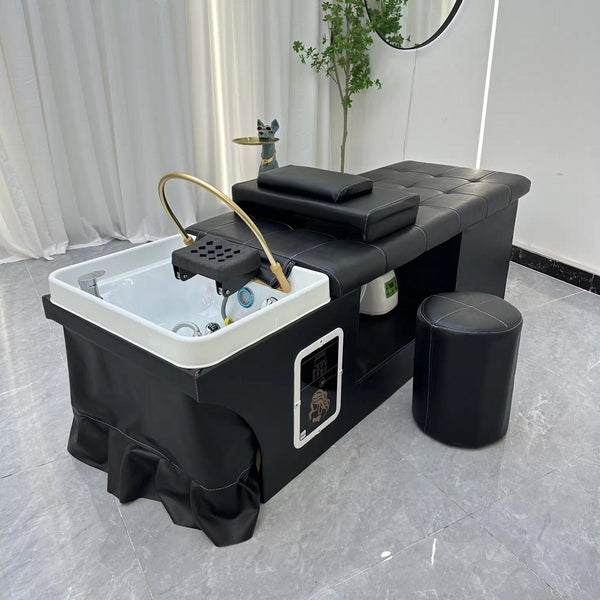 Global Star Black Shampoo Bed & Head Spa Bowl (Japan): Luxury salon set for ultimate head spa experience.pen_spark