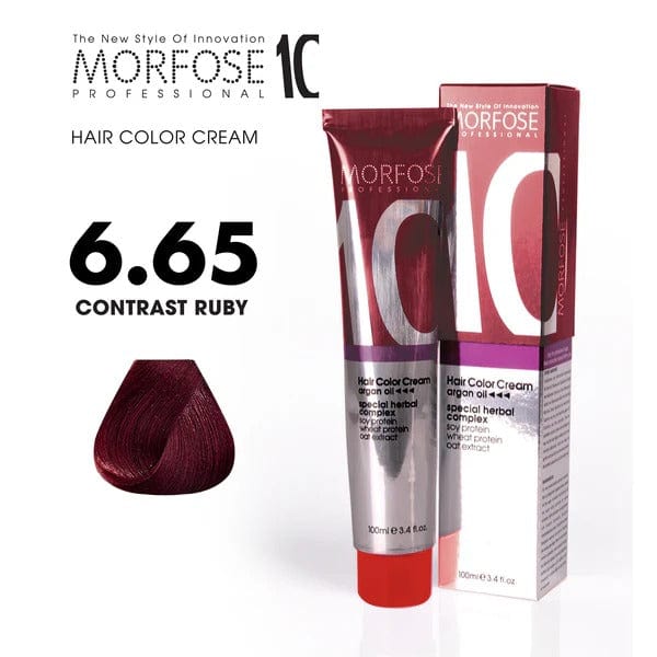 Morfose 6.65 Intense Ruby Contrast Hair Cream (100ml)- Dazzling Contrast Ruby