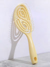 Globalstar Light Yellow Curved Bone Comb - Luxury Scalp Massage and Styling Essential