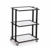 Globalstar 3-Tier Salon Trolley – Sturdy Black Metal Frame with Adjustable Shelves for Versatile Salon Storage