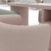 Globalstar Pink Manicure Table Set – Single Nail Station with Two Chairs, Sintered Stone Top, USB Charger and Socket
