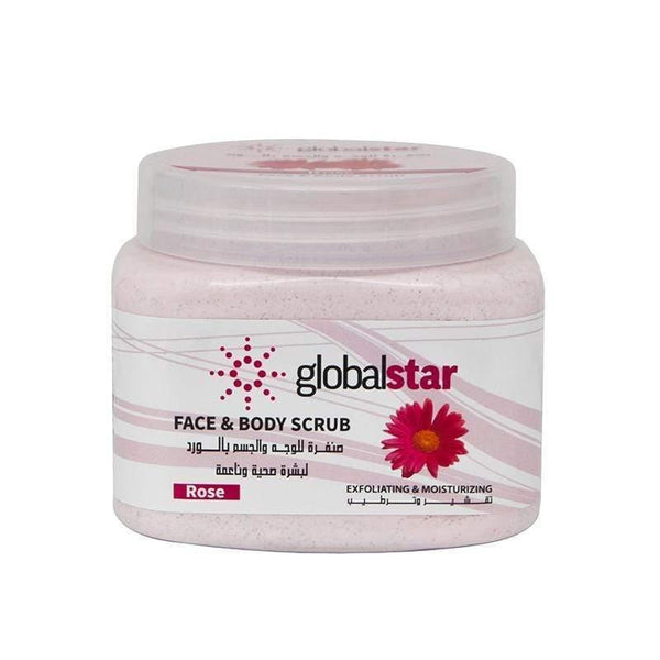 Globalstar Face & Body Scrub Rose 500 ML - Awarid UAE