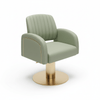 Globalstar Green Stainless Steel Base Styling Chair - Ergonomic Salon Chair with 360° Swivel