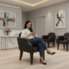 Globalstar Ladies Salon Chair Black – Classic Comfort Armchair for Beauty Salons