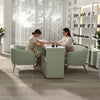 Globalstar Green Manicure Table Set – Single Seat with Two Chairs, Sintered Stone Top, USB Charger and Storage