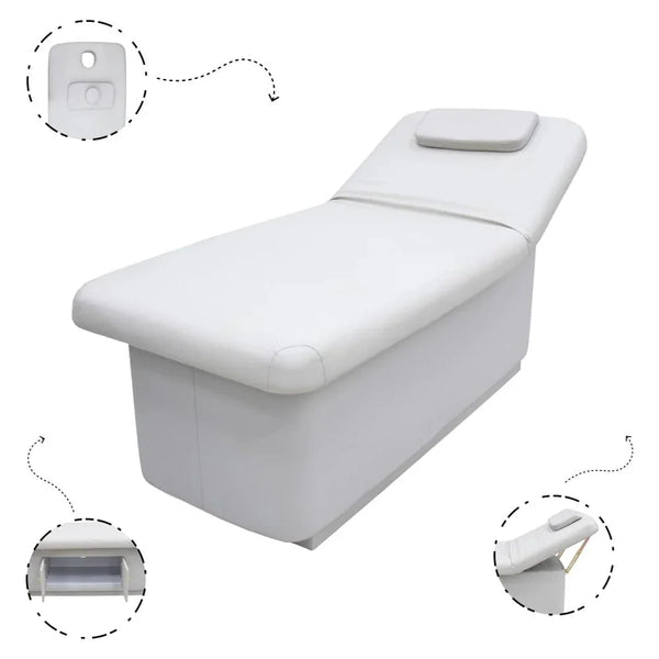 Globalstar Premium Massage Bed with Chair, Gray Color - Perfect for Spas and Salons
