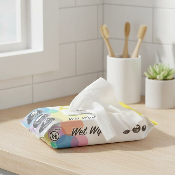 Globalstar Lavender & Lemon Wet Wipes 120 Pcs – Alcohol-Free Refreshing & Gentle Cleansing Wipes for Daily Use