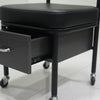 Globalstar Pedicure Stool Chair with Drawer – Professional Salon Stool with Storage and Wheels