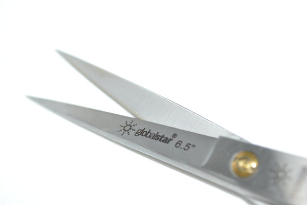 Globalstar Professional Barber Scissors 6.5'' - Stainless Steel Hair Cutting Shears with Rubber Grip