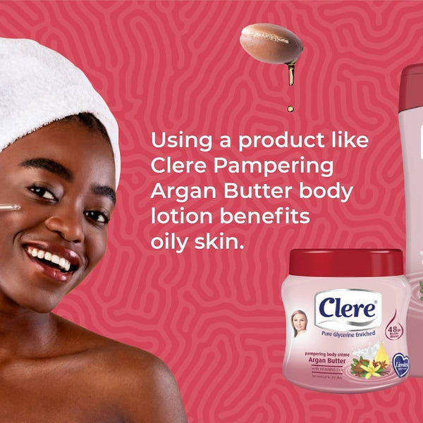 Clere Argan Butter Body Crème - Luxurious Skincare for Normal to Dry Skin with Triple Glycerine and NutriMoist