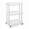 Globalstar 3-Tier Salon Trolley – White Metal Frame with Fixed Shelves for Efficient Salon and Spa Organization