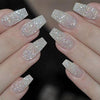 Globalstar 500pcs Natural Acrylic Full Cover Artificial False Nails Tips with Storage Box for Home and Salon Manicures