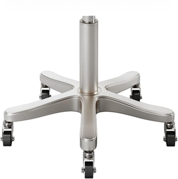 Global Star Grey PU Leather Rolling Stool Chair: Height adjustable, comfortable seating for office, salon, spa.pen_spark