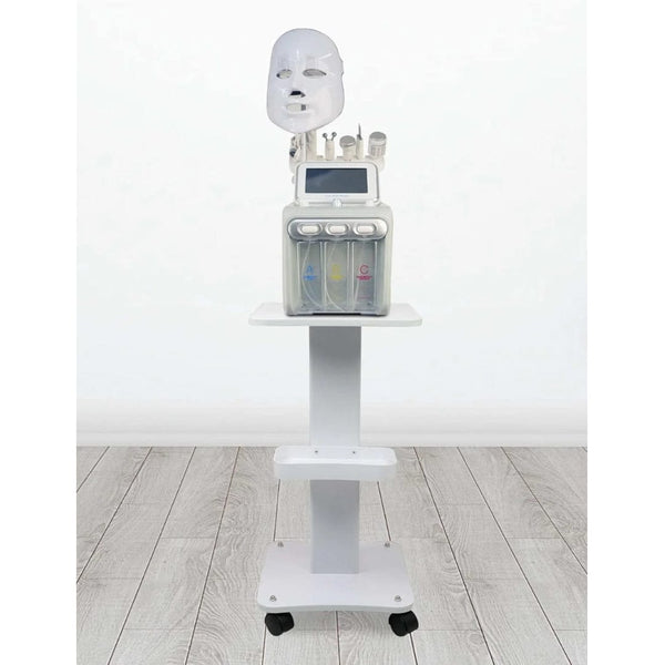 Globalstar Professional Salon & Beauty Trolley – Portable Medical Device Cart with Lockable Wheels, ABS & Aluminum Stand – White