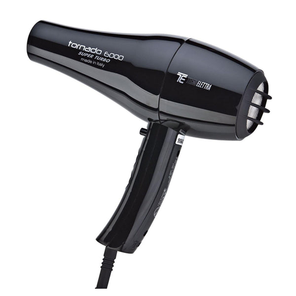 Tecno Elettra Tornado 6000 Super Turbo Professional Hair Dryer Black 2500W - Awarid UAE