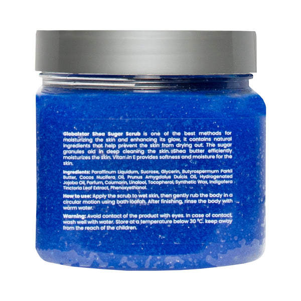 Globalstar Blue Indigo Sugar Scrub with Shea Butter – 600g | Nourishing & Smoothing Body Scrub