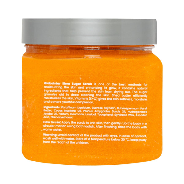 Globalstar Exfoliating Sugar Scrub with Shea Butter & Vitamin C â€“ 600g, Nourishes & Revitalizes Skin