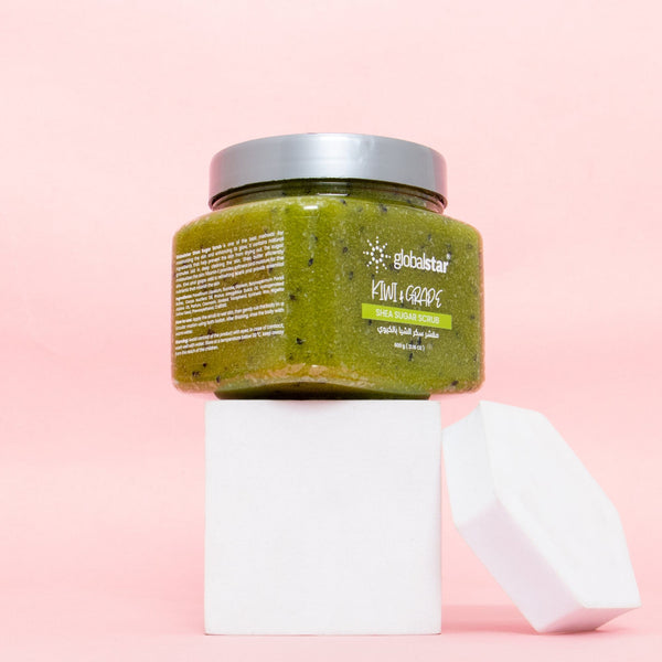 Globalstar Kiwi & Grapes Sugar Scrub 600g â€“ Refreshing Exfoliation with Shea Butter for Smooth, Moisturized Skin