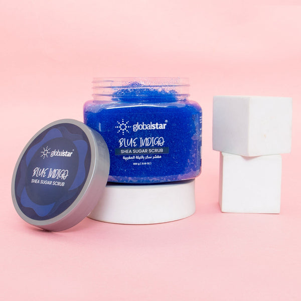 Globalstar Blue Indigo Sugar Scrub with Shea Butter â€“ 600g | Nourishing & Smoothing Body Scrub