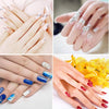 Globalstar 500PCS Clear Acrylic Nail Tips - French Style Artificial False Tips for Salon & DIY Manicures