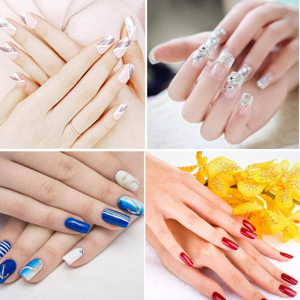 Globalstar 500PCS Clear Acrylic Nail Tips - French Style Artificial False Tips for Salon & DIY Manicures