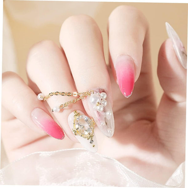 Globalstar 500PCS Faux Nail Art Stickers - White Full Cover French Manicure Oval Decals