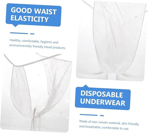Globalstar Comfort Essentials: 50-Pack Women's Disposable White Thong Liners - Ideal for Spa, Maternity & Travel