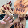 Globalstar 500pcs Natural Acrylic Full Cover Artificial False Nails Tips with Storage Box for Home and Salon Manicures
