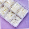 Globalstar 500PCS Faux Nail Art Stickers - White Full Cover French Manicure Oval Decals