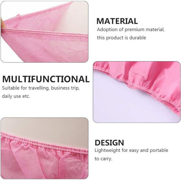 Globalstar 100-Pack Ultra-Soft Disposable Women's Travel Panties Pink - Non-Woven Freshness for Any Occasion