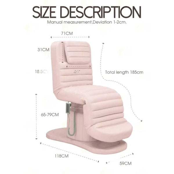 Globalstar Pink Electric 3-in-1 Salon Beauty Bed – Convertible Bed, Chair and Facial Bed with Remote Control