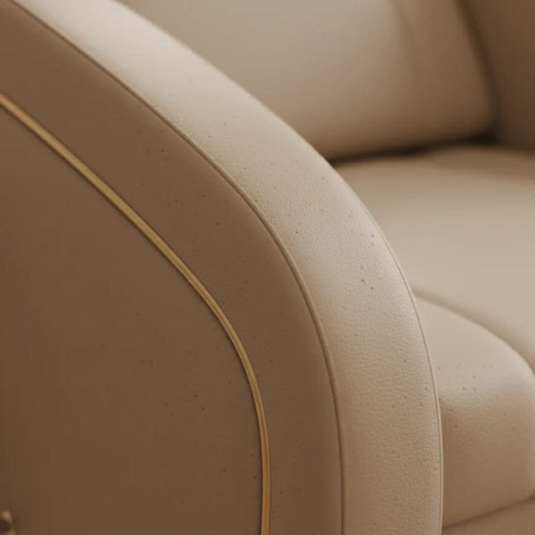 Globalstar Professional Beige Salon Shampoo Bed – Adjustable Ceramic Basin & High-Density Sponge