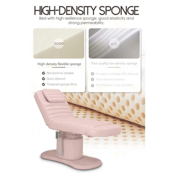 Globalstar Pink Electric 3-in-1 Salon Beauty Bed – Convertible Bed, Chair and Facial Bed with Remote Control