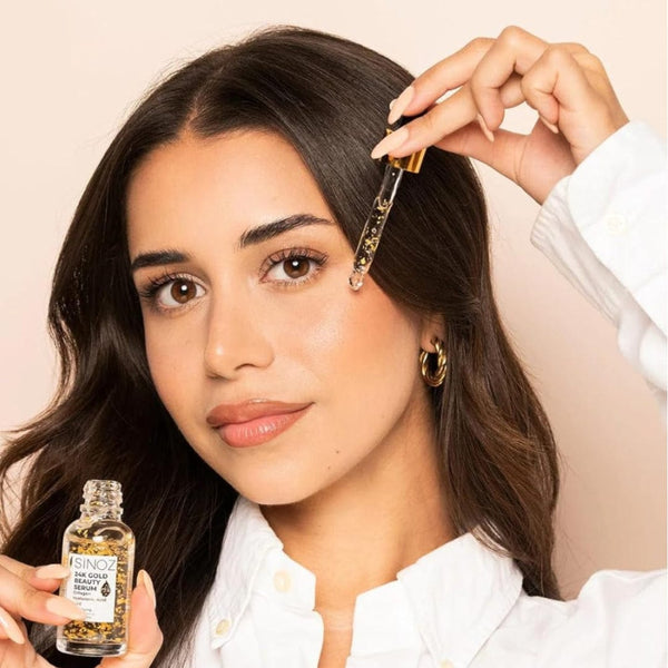 Sinoz 24K Gold Beauty Face Serum â€“ Hydrating, Brightening & Anti-Aging Skincare, 30ml