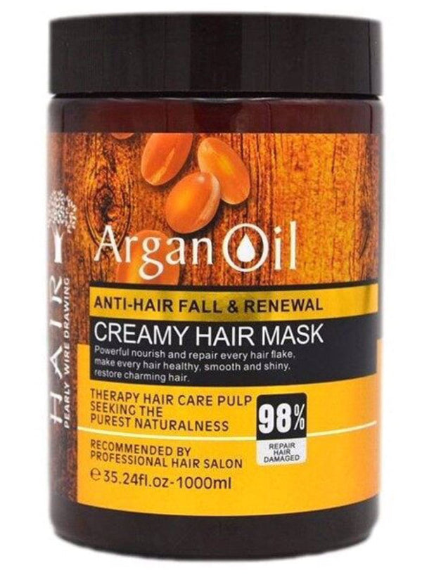 Argan Oil Anti-Hair Fall & Renewal Creamy Hair Mask (1000ml) - Revive and Restore