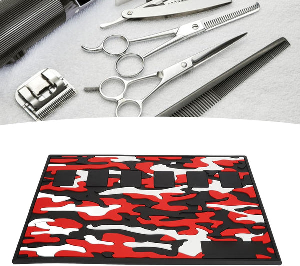 Globalstar Silicone Heat Resistant Styling Mat - Magnetic Organizer for Barber Tools